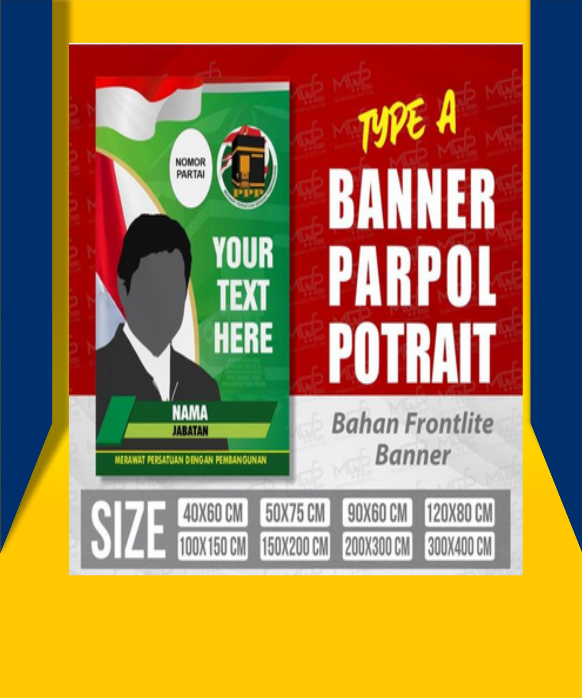 BALIHO /BANNER PARTAI POLITIK PEMILU PPP