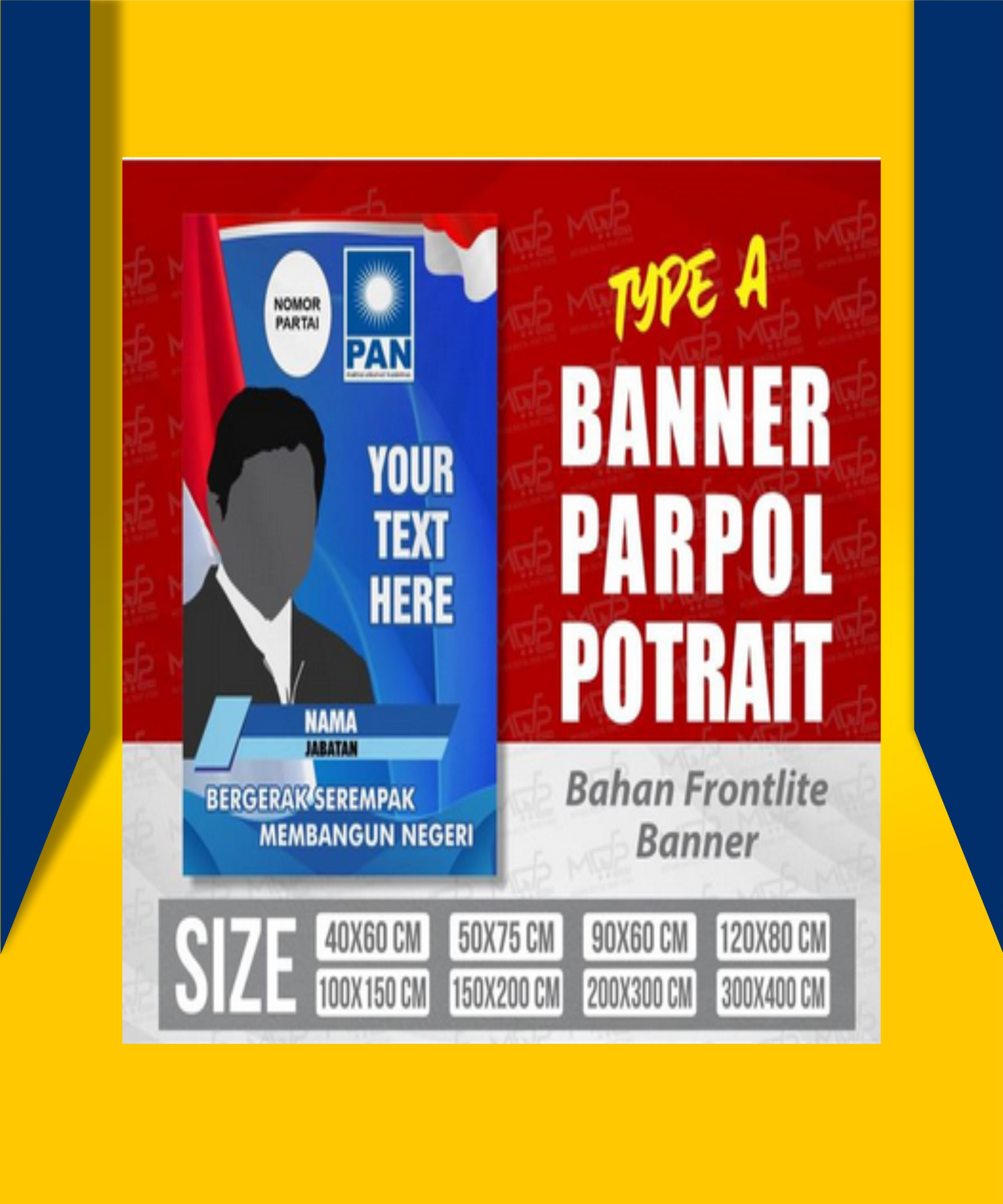 BANNER / BALIHO PARTAI POLITIK PEMILU PAN