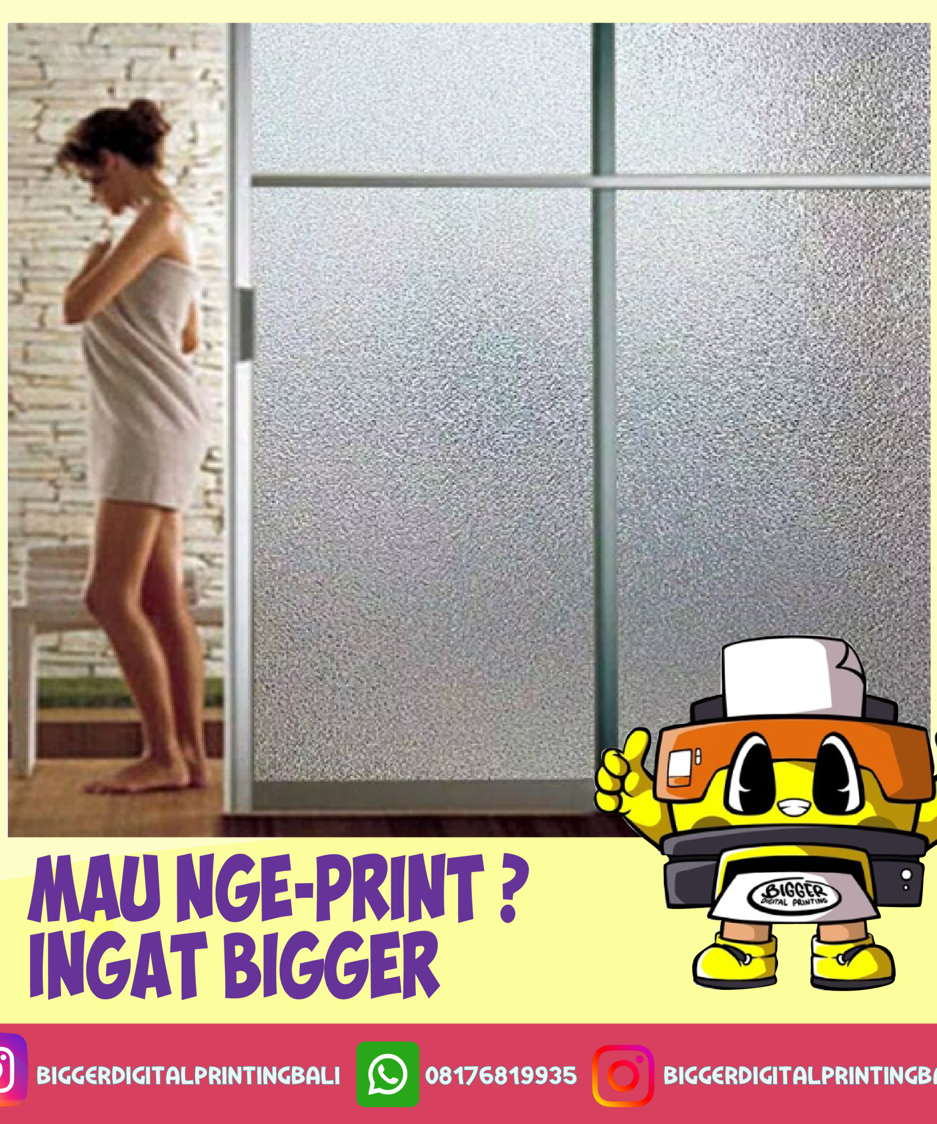 costume sticker kaca