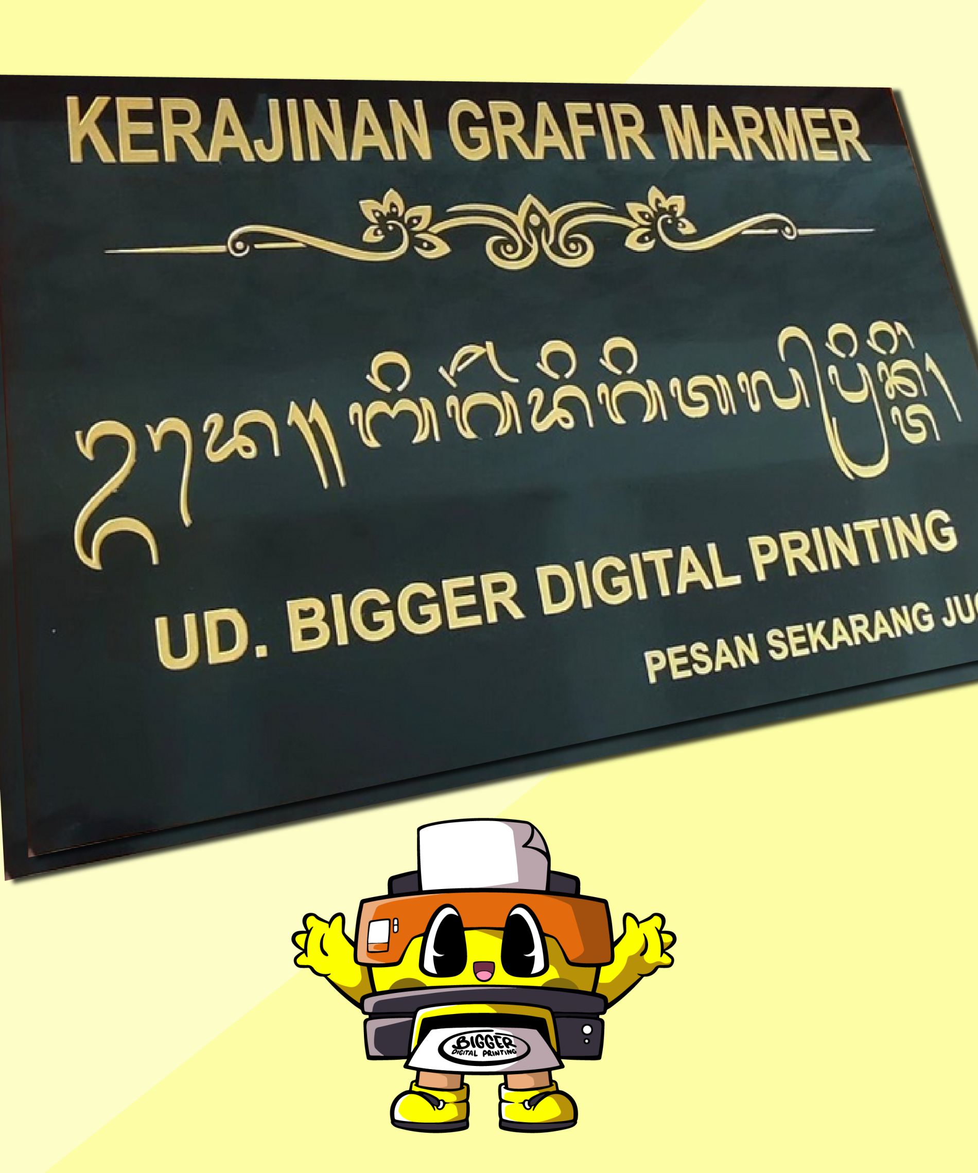 papan ucapan marmer