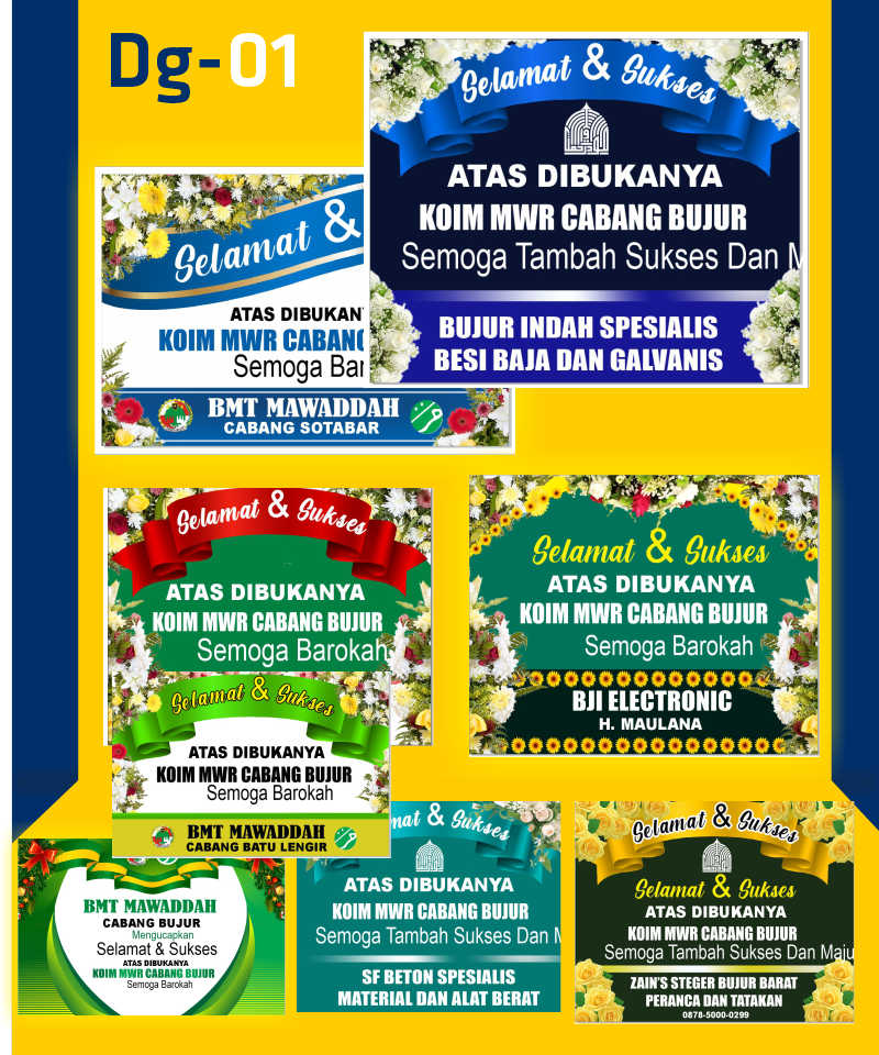 papan ucapan selamat dan sukses